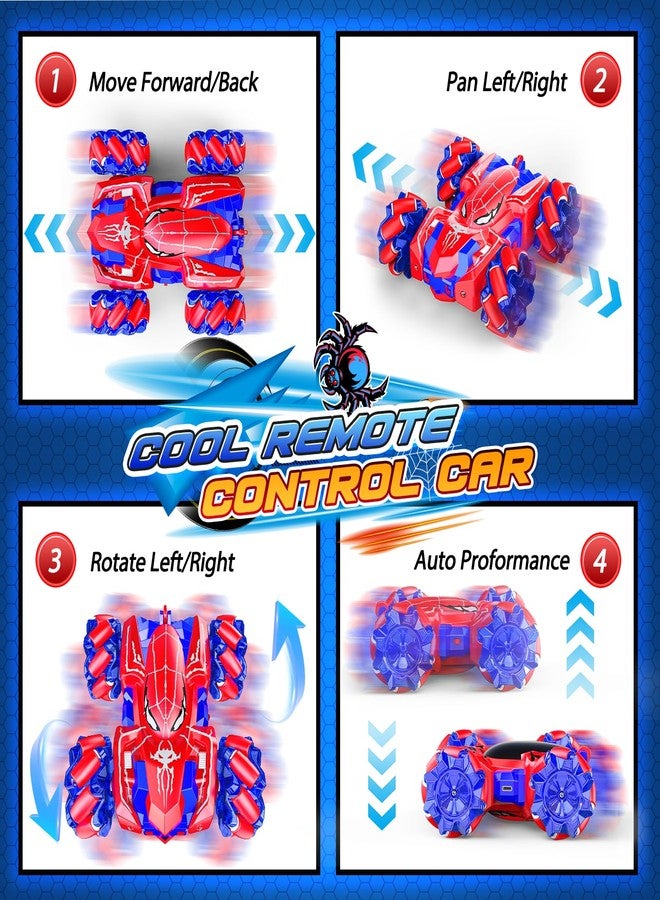 Excitobo Double Sided Remote Control Car for Boys 4-7, 360° Rotating 2.4GHz Fast Stunt Rechargeable 4WD RC Car Toys for Boys 4-6 5-7 8-13 Outdoor Birthday Halloween Christmas Basket Stuffers Gifts for Kids - Image 2
